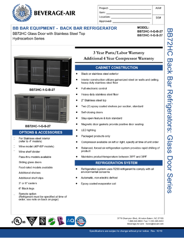 Spec Sheet