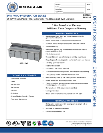 Spec Sheet