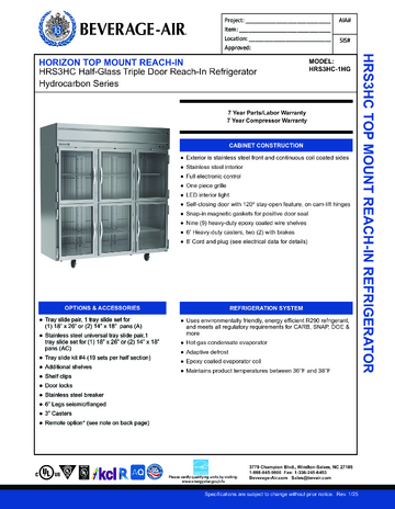 Spec Sheet