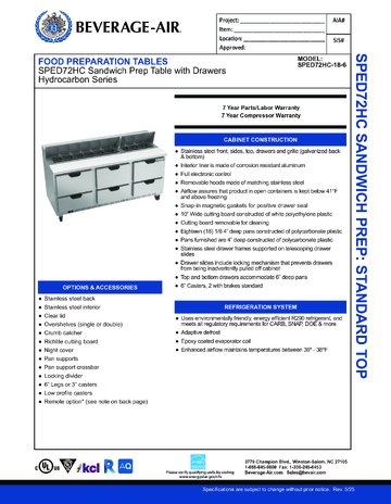 Spec Sheet