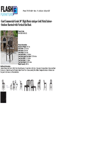 Spec Sheet