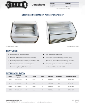 Spec Sheet