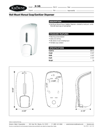 Spec Sheet