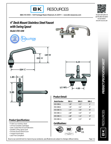 Spec Sheet