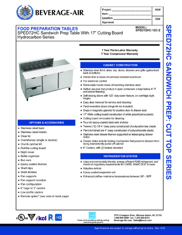 Spec Sheet