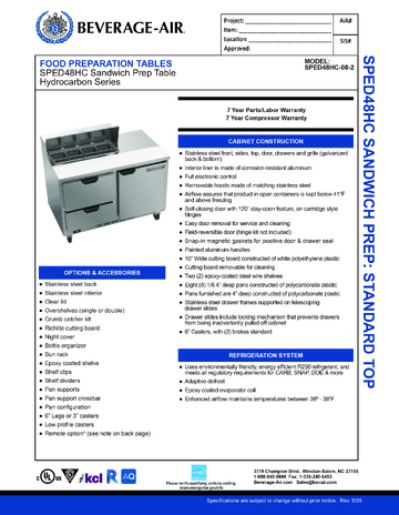 Spec Sheet