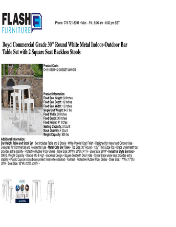 Spec Sheet