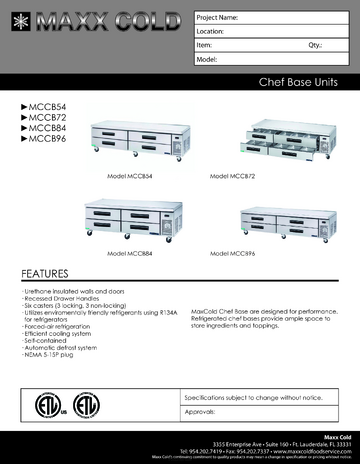 Spec Sheet