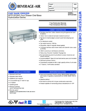 Spec Sheet