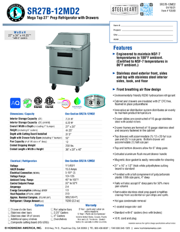 Spec Sheet