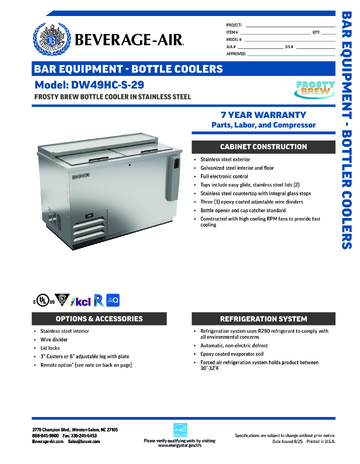 Spec Sheet