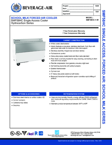 Spec Sheet