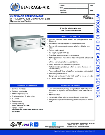 Spec Sheet