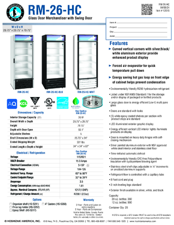 Spec Sheet