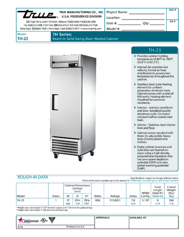 Spec Sheet