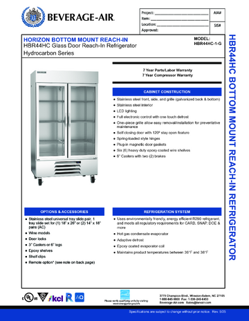 Spec Sheet