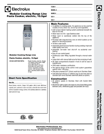 Spec Sheet