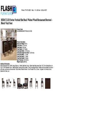Spec Sheet