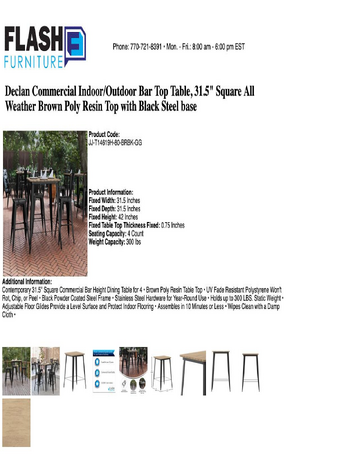 Spec Sheet