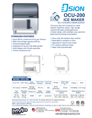 Spec Sheet