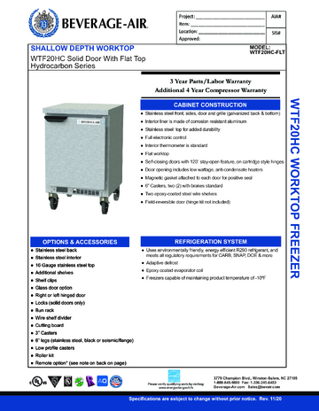Spec Sheet