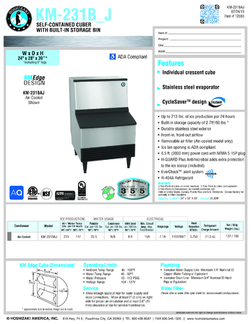 Spec Sheet