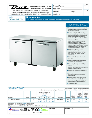Spec Sheet