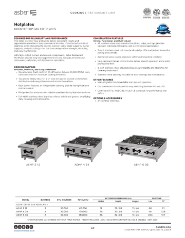Spec Sheet