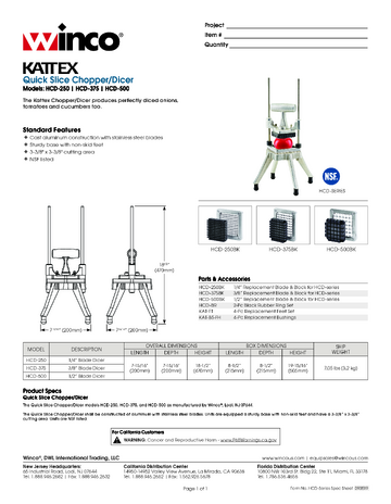 Spec Sheet