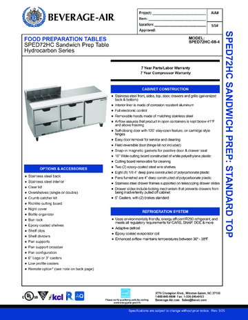 Spec Sheet