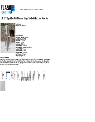 Spec Sheet