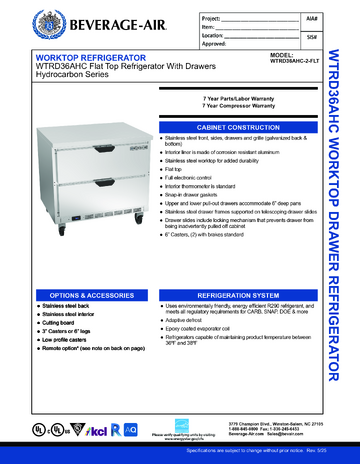 Spec Sheet
