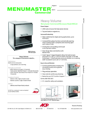 Spec Sheet