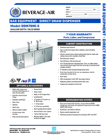 Spec Sheet