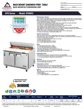 Spec Sheet