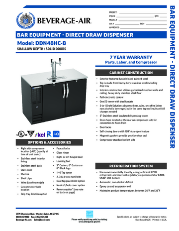 Spec Sheet