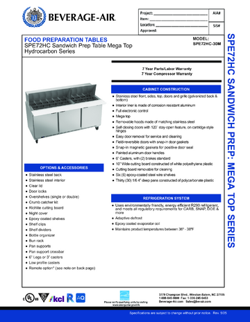 Spec Sheet