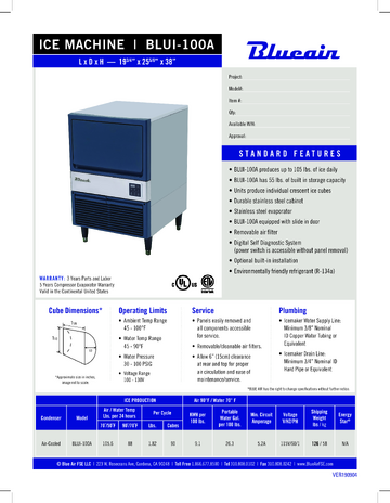 Spec Sheet