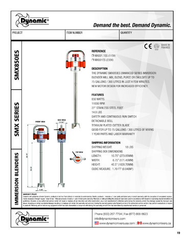 Spec Sheet