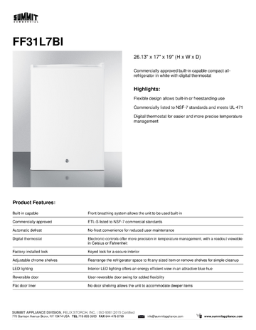 Spec Sheet