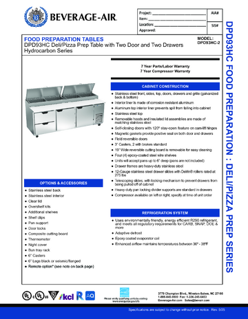 Spec Sheet