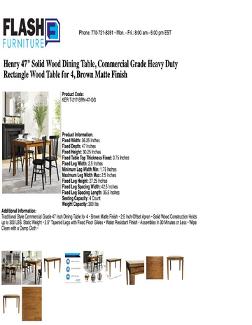 Spec Sheet