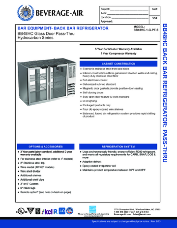 Spec Sheet