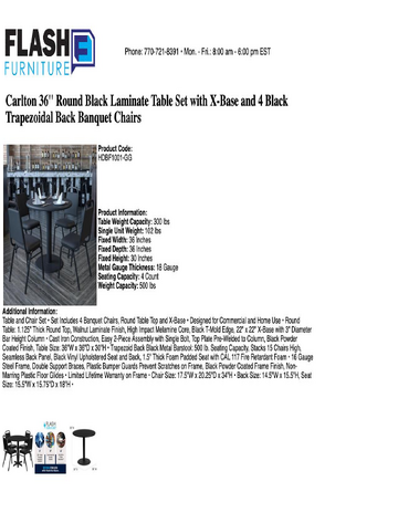 Spec Sheet