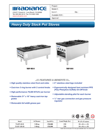Spec Sheet