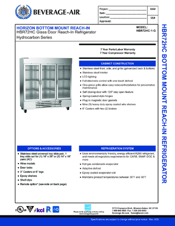 Spec Sheet