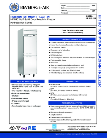 Spec Sheet
