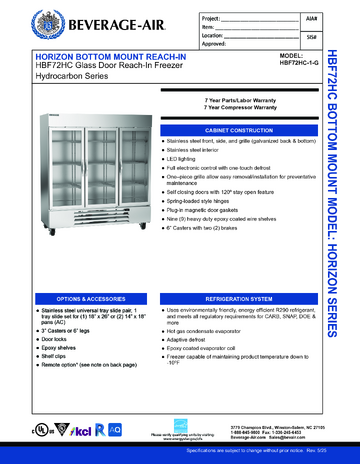 Spec Sheet