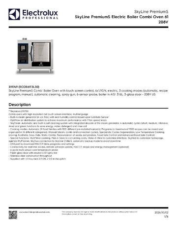 Spec Sheet