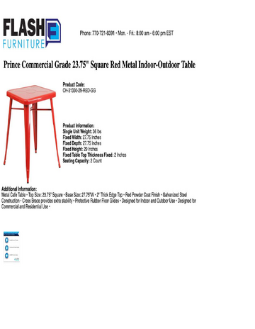 Spec Sheet